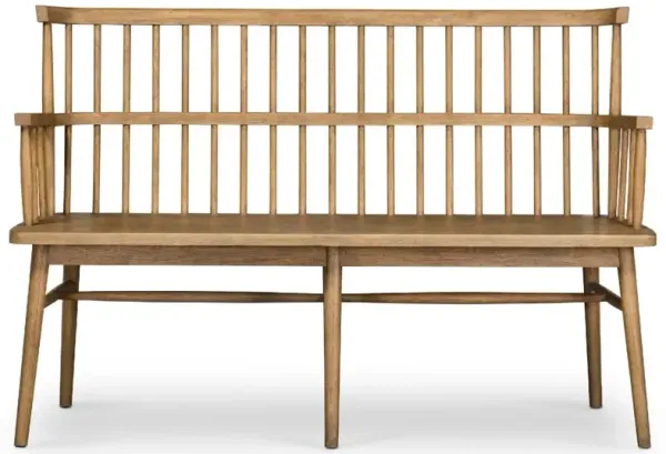 Penny Rustic Lodge Brown Oak Wood Bench
