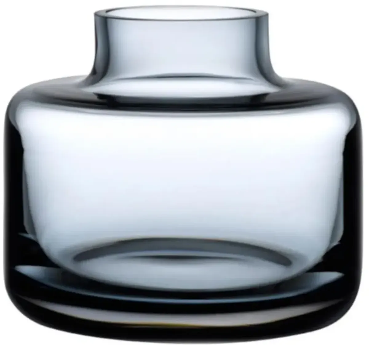 Mini Magnolia Modern Classic Steel Blue Crystal Wide Vase