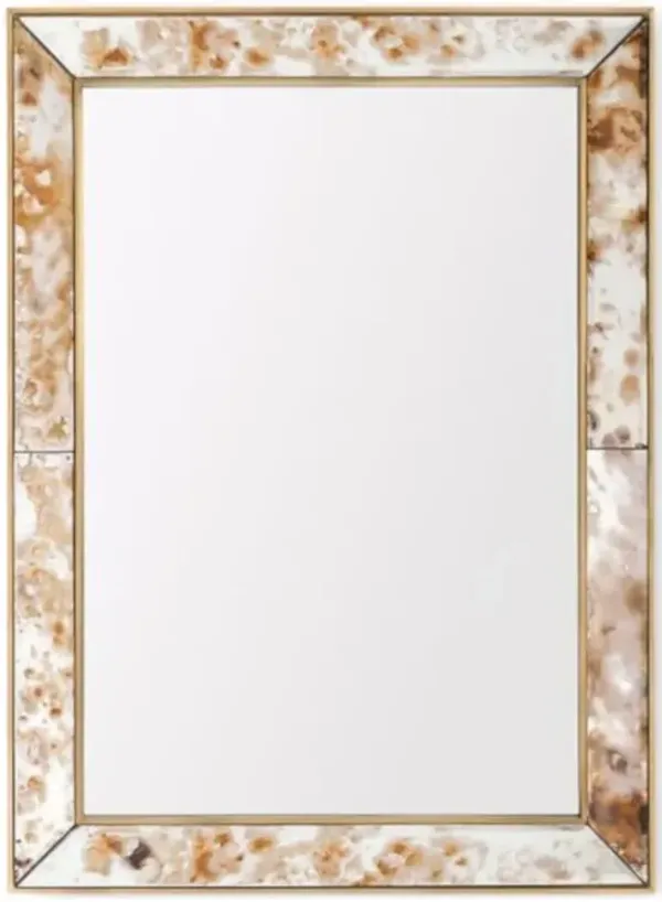 Etienne Brass Framed Antique Wall Mirror - Small
