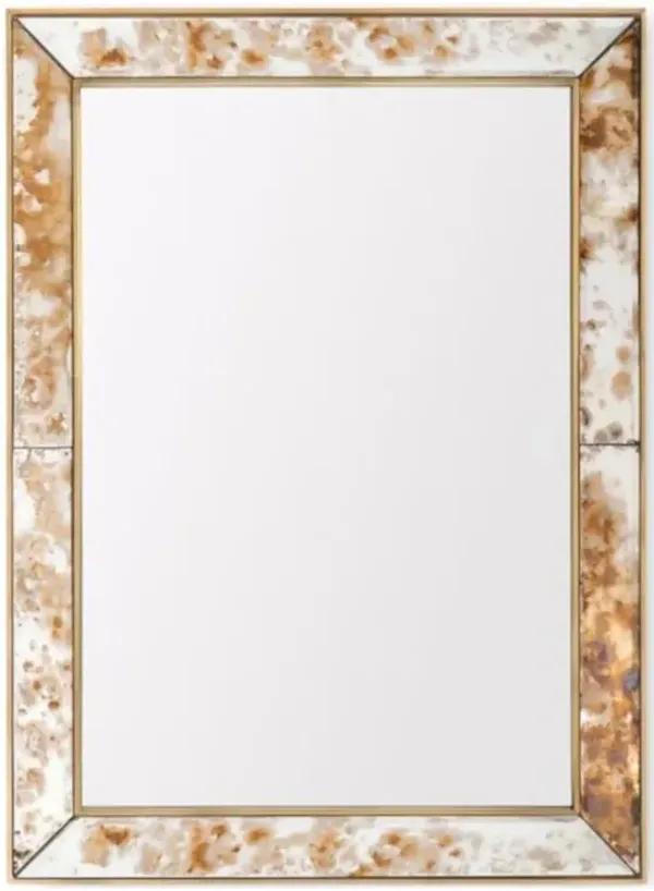 Etienne Brass Framed Antiqued Wall Mirror - Large