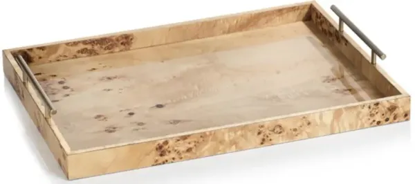 Damian Coastal Beach Brown Wood Tray