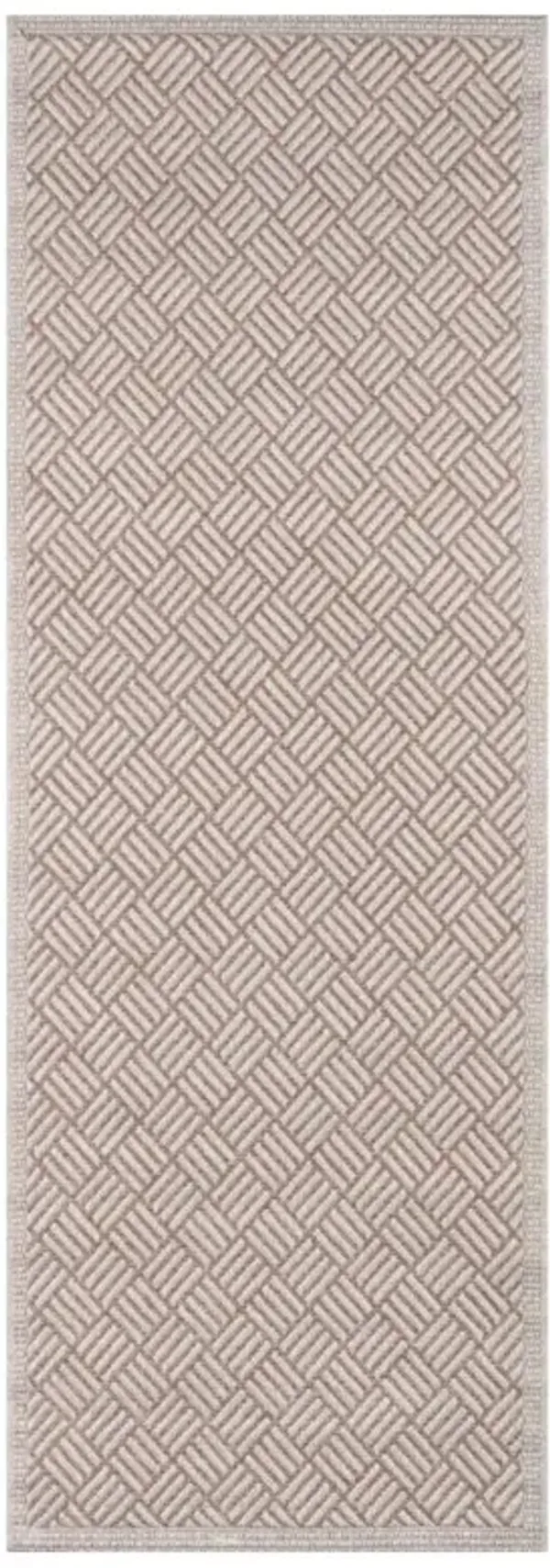 Anonn Global Bazaar Brown Patterned Indoor Outdoor Runner Rug - 2'7"x7'6"