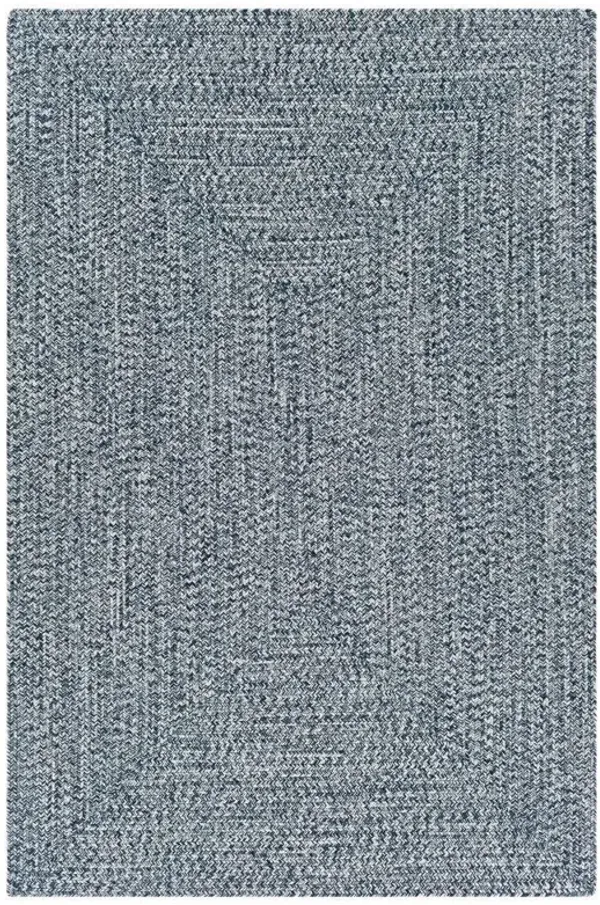 Chelsea Modern Classic Blue Textured Indoor Outdoor Rug- 3' x 5'