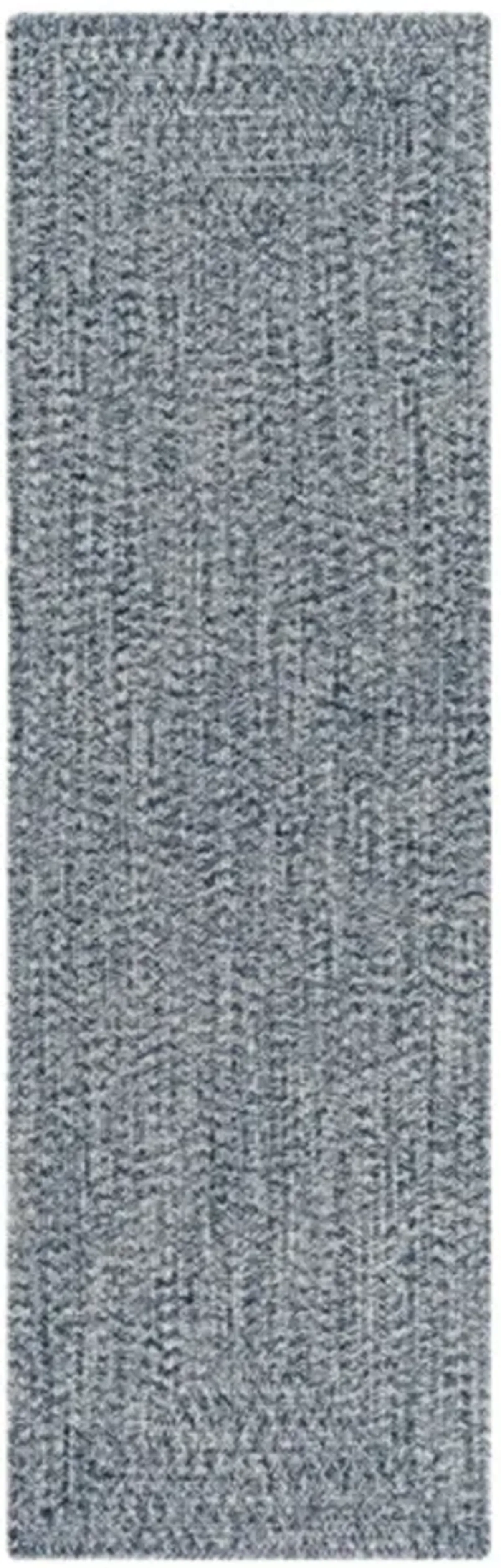 Chelsea Modern Classic Blue Textured Indoor Outdoor Rug- 2'6" x 8'