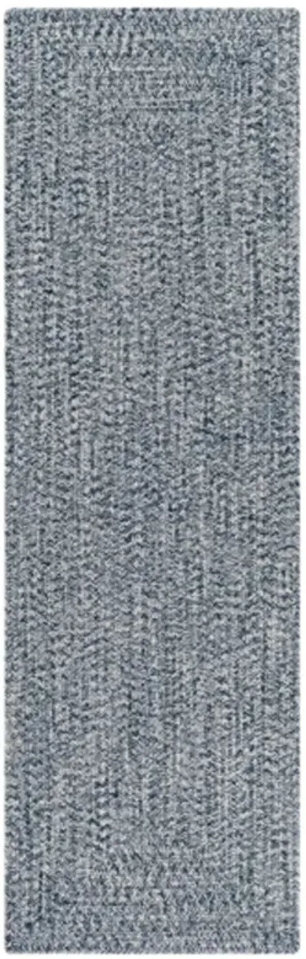 Chelsea Modern Classic Blue Textured Indoor Outdoor Rug- 2'6" x 8'