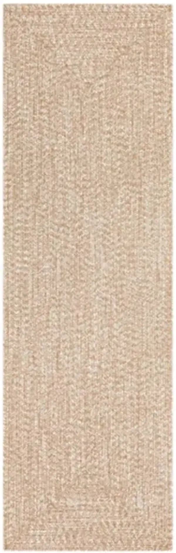 Chelsea Modern Classic Brown Textured Indoor Outdoor Rug- 2'6" x 8'