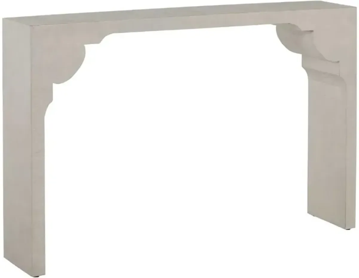 Dorry French Country White Veneer Wooden Console Table