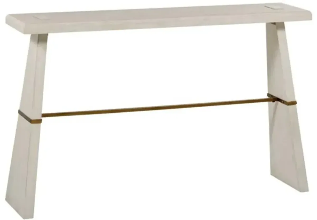 Havana Modern Classic White Wood Gold Iron Console Table