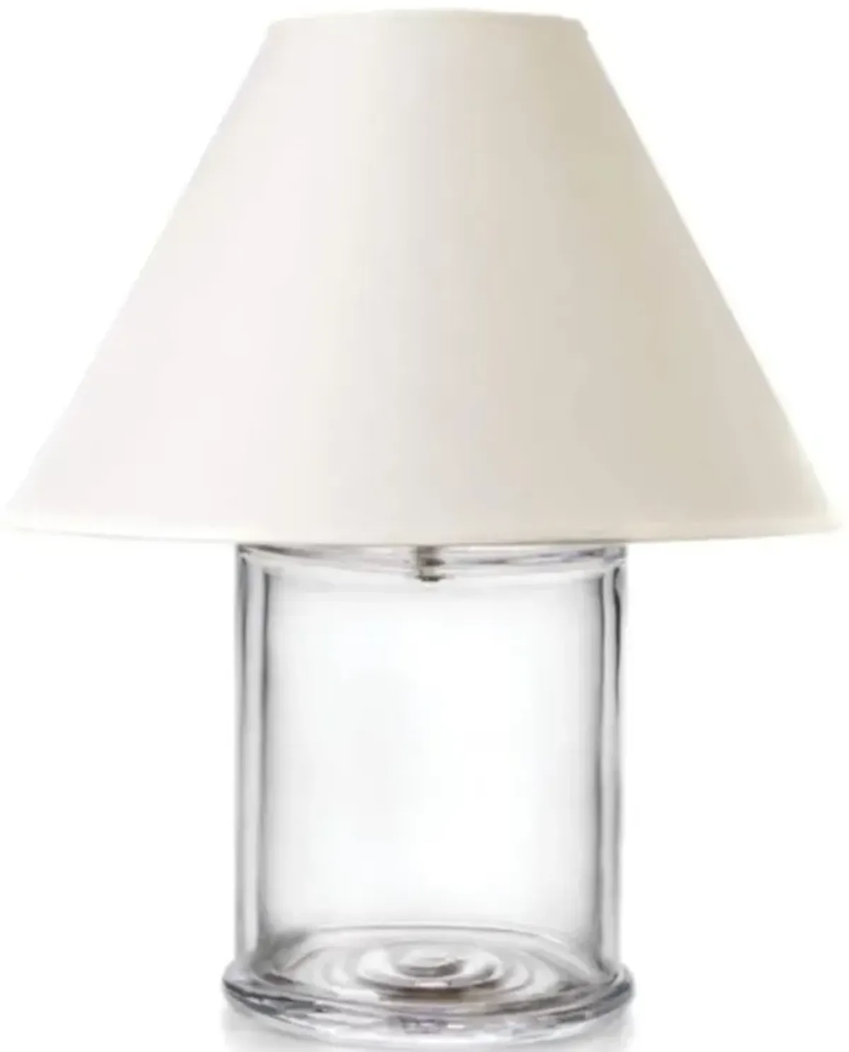 Simon Pearce Nantucket Coastal Beach Empire Shade Clear Glass Table Lamp - Small