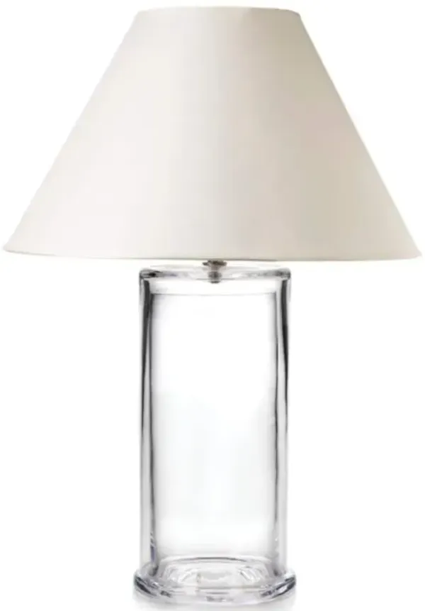 Simon Pearce Nantucket Coastal Beach Empire Shade Clear Glass Table Lamp - Large