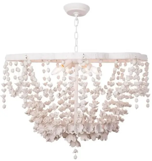 Vanessa White Resin Chandelier