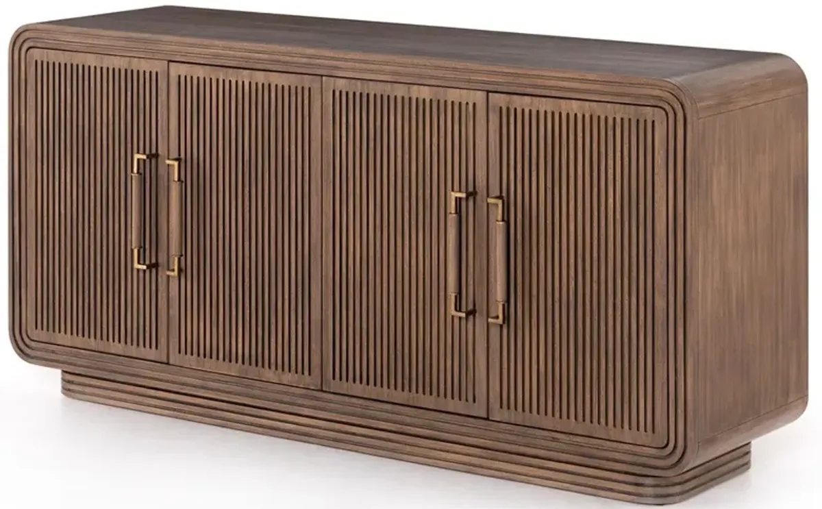 Ryan Global Bazaar Brown Mahogany Wood Sideboard