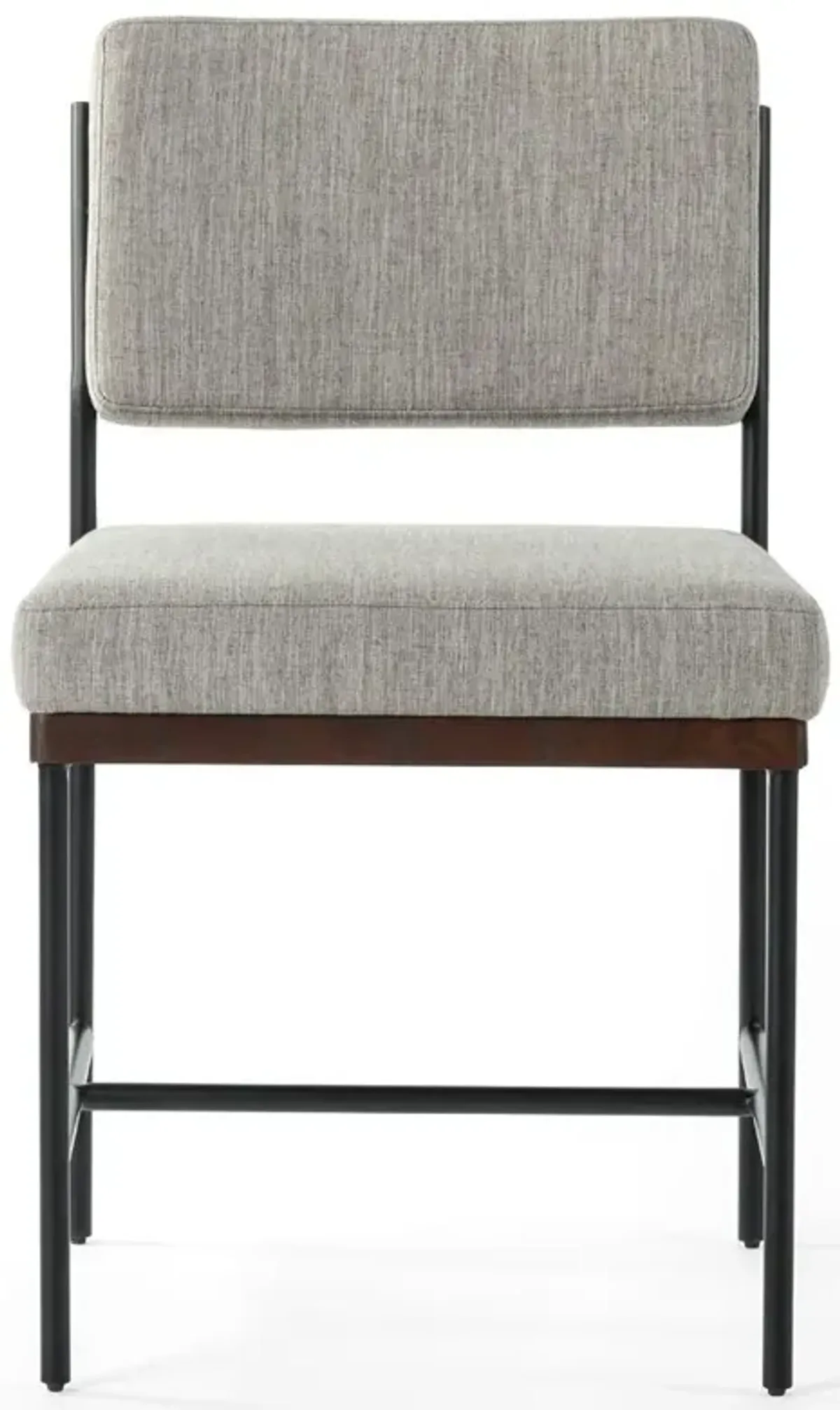 Ellie Industrial Grey Performance Black Iron Frame Dining Chair