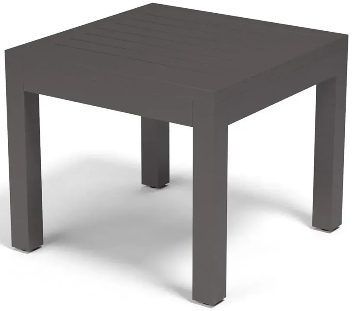 Stella Industrial Loft Grey Aluminum Square Outdoor End Table