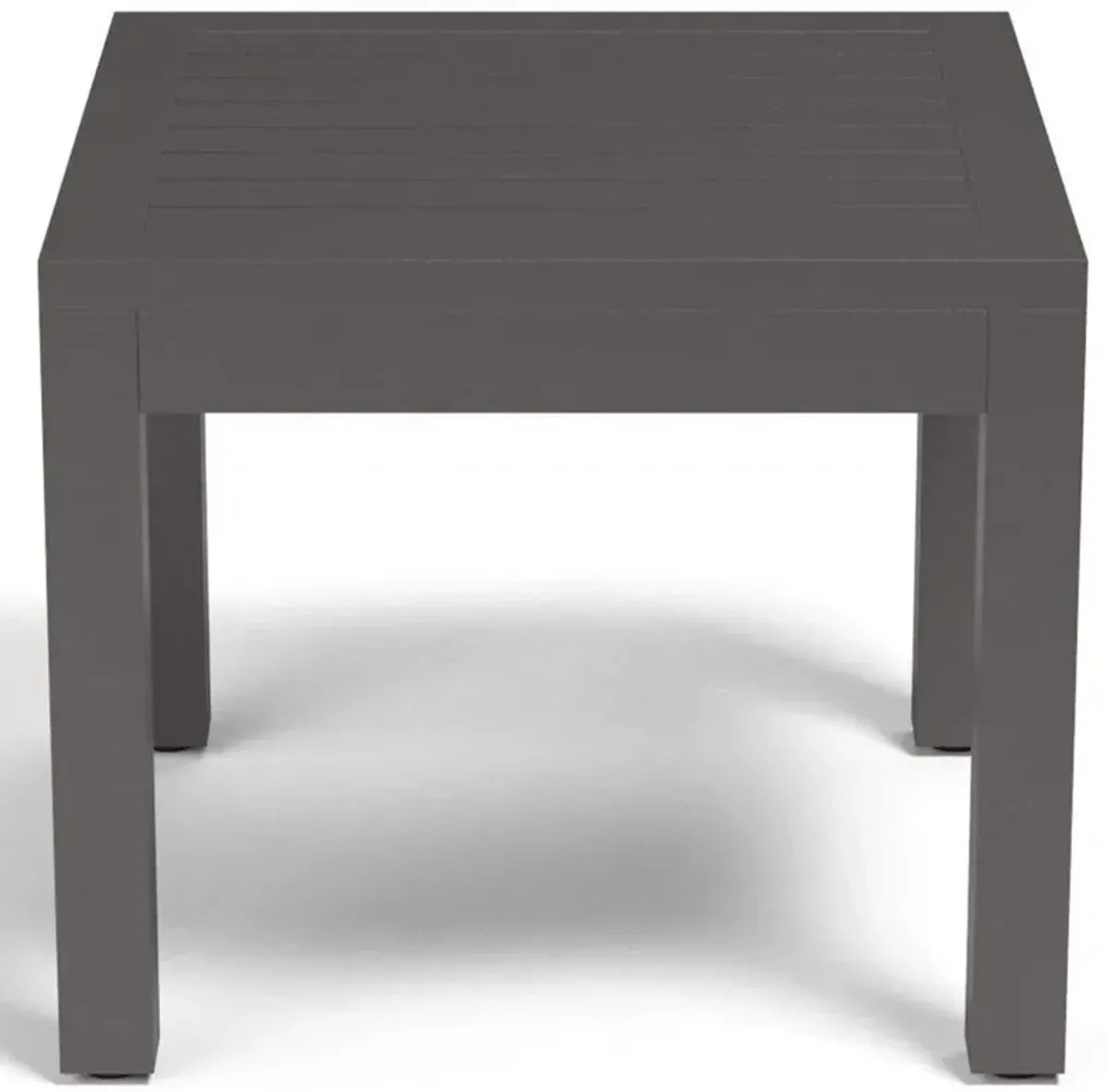 Stella Industrial Loft Grey Aluminum Square Outdoor End Table