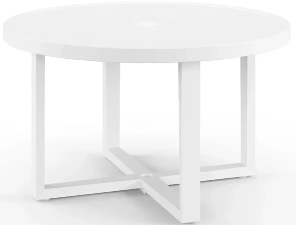 Roman Industrial Aluminum Outdoor Dining Table - Small - 50"W