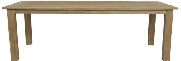 Amina Coastal Natural Teak Wood Outdoor Dining Table - 91"W
