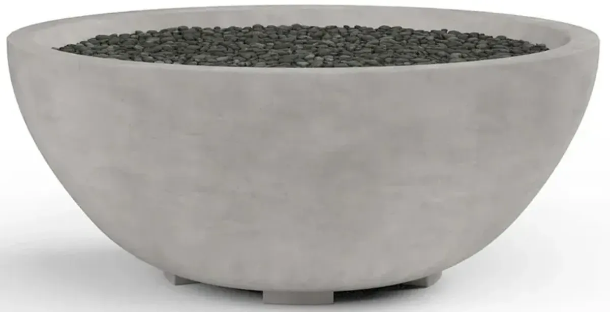 Nia Modern Classic Grey Concrete Outdoor Fire Bowl - 41"