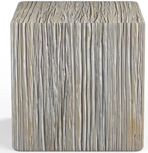 Nova French Country Grey Concrete Round Outdoor End Table