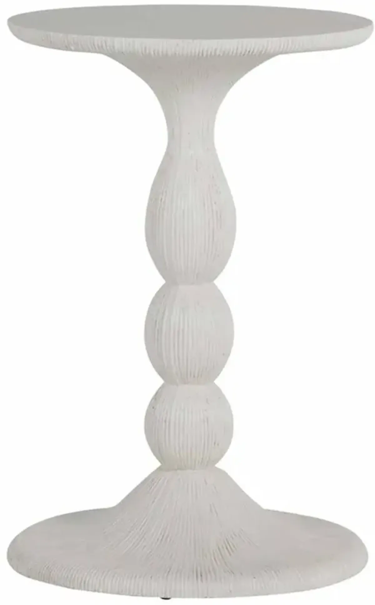 Tern Modern Classic White Stone Outdoor Side Table