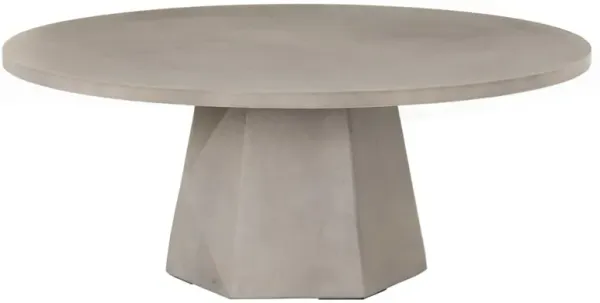 Barley Industrial Loft Grey Concrete Round Outdoor Coffee Table