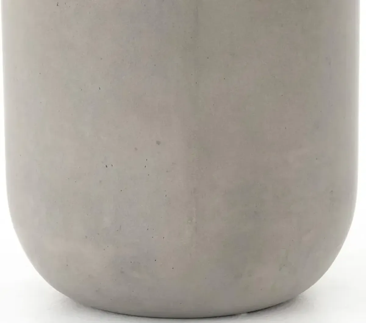 Yvonne Industrial Loft Grey Concrete Outdoor Round Drum End Table