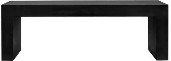 Leilani Industrial Loft Black Concrete Outdoor Bench