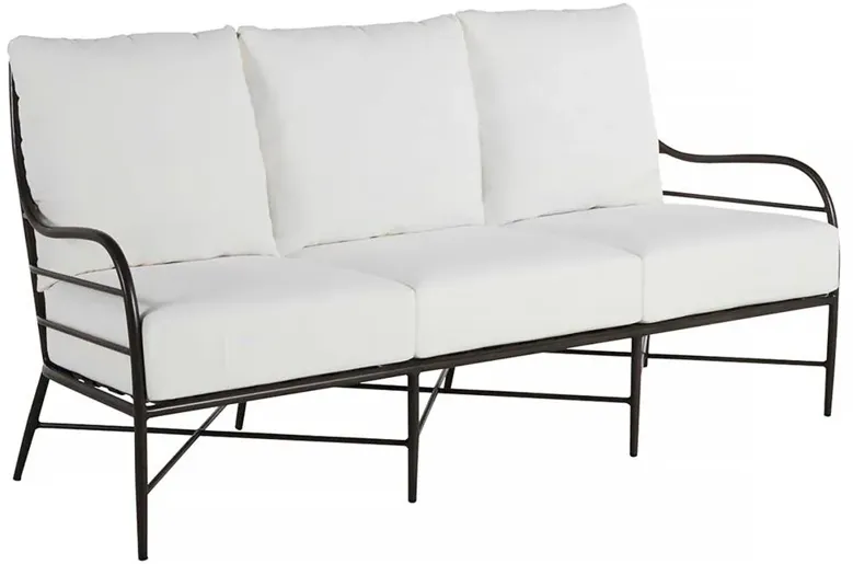 Carmel Slate Grey Aluminum Performance Outdoor Sofa - 77"W