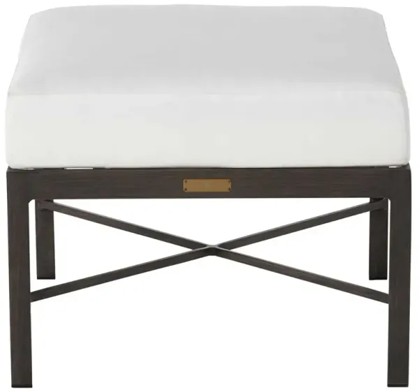Monaco French Slate Grey Aluminum Performance Outdoor Ottoman