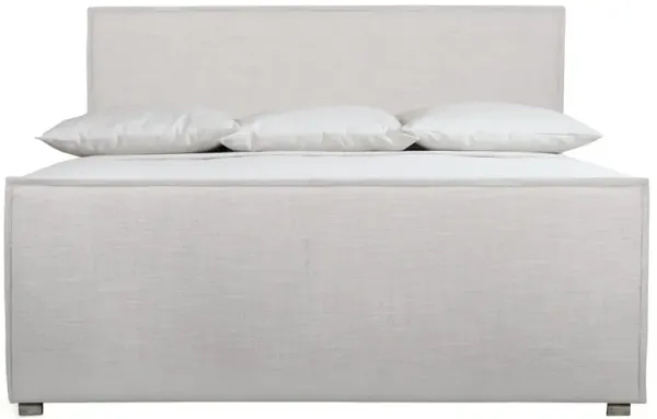 Maxine Modern Classic Grey Upholstered Bed - Queen