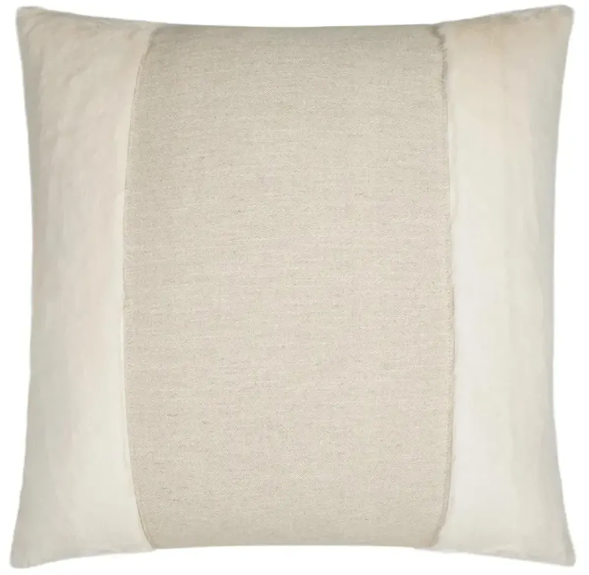 Arya Coastal Beach Beige Band Feather Down Decorative Throw Pillow - 22x22