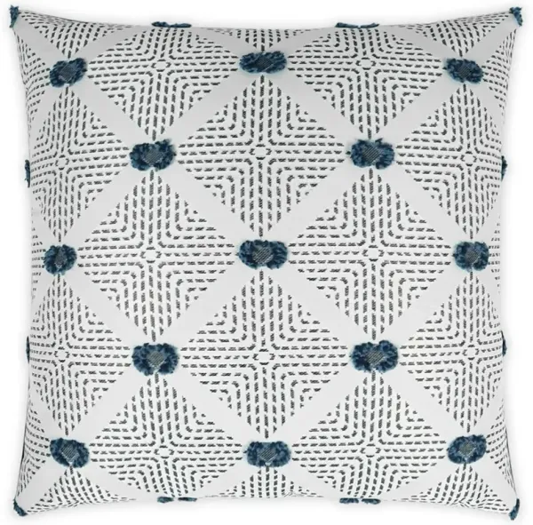 Kathy Global Bazaar White Diamond Patterned Indoor Outdoor Throw Pillow - 22x22