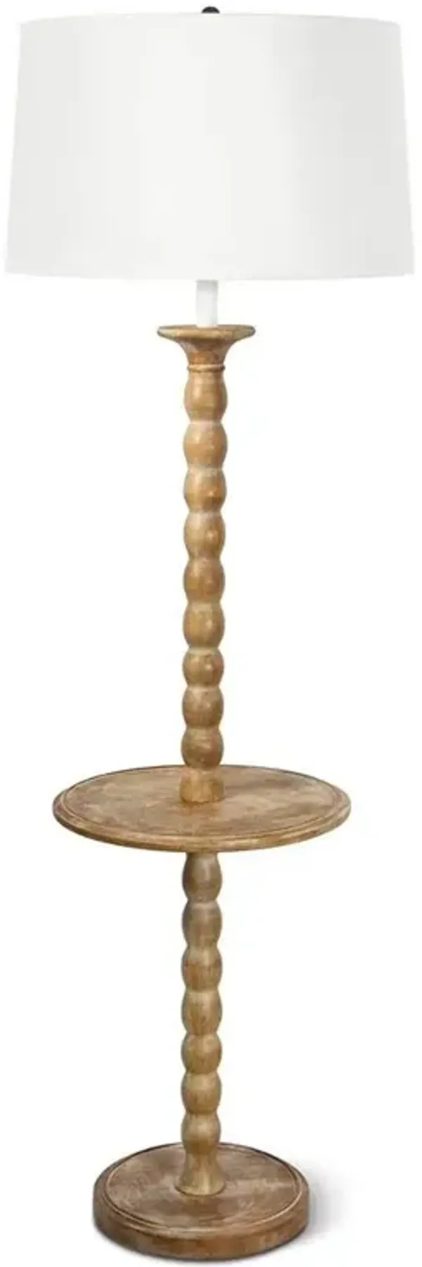 Perennial Brown Wood Floor Table Lamp