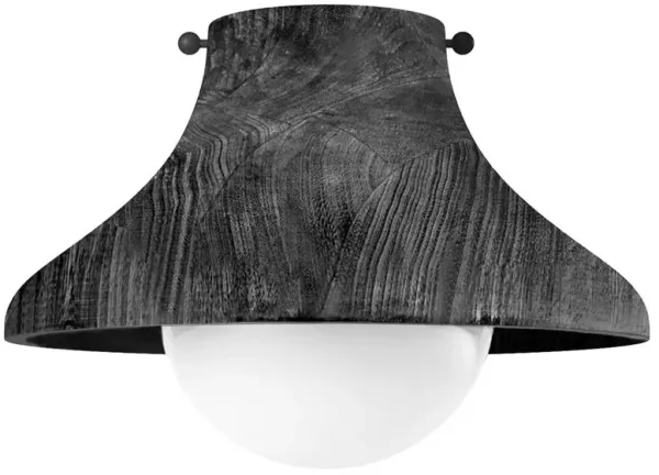 Surfside Black Birch Wood Flush Mount