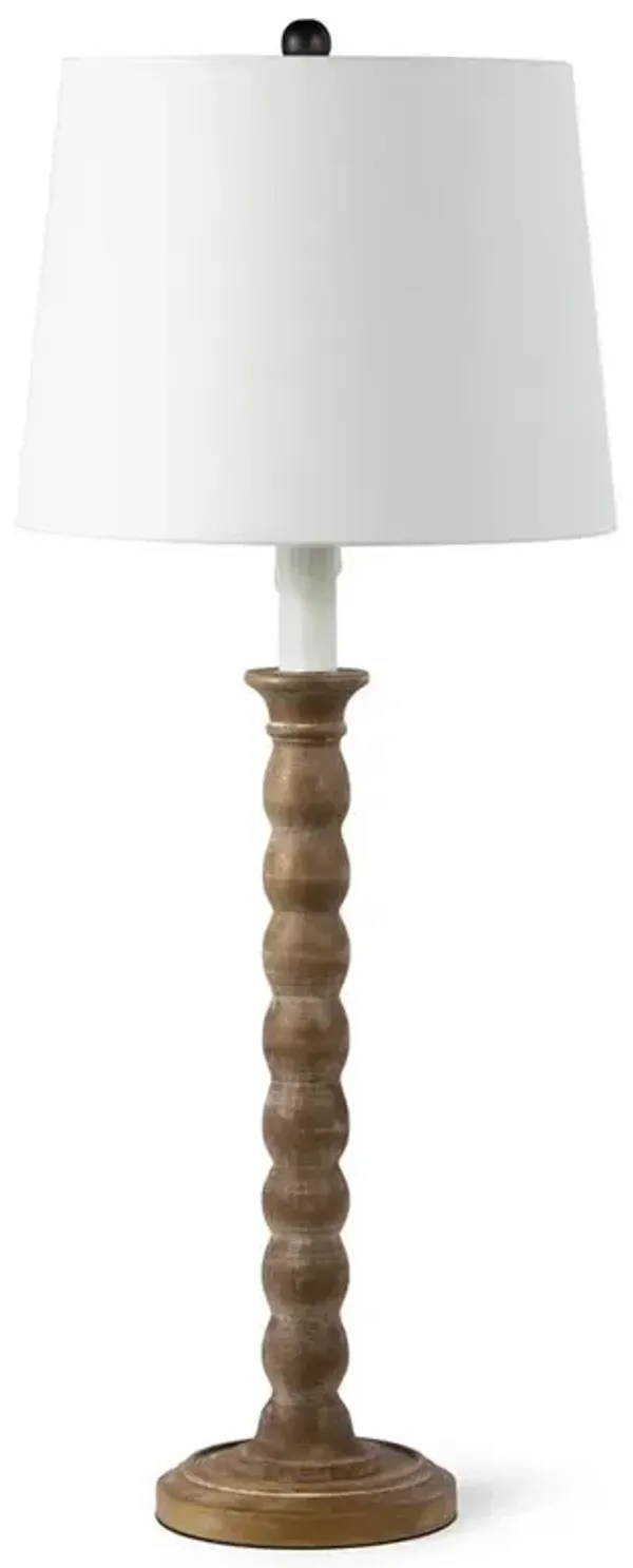 Perennial Coastal Brown Wood Buffet Table Lamp