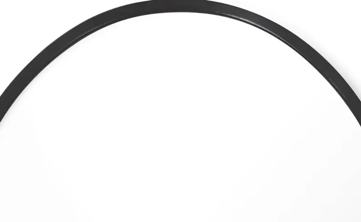 Crest Modern Classic Black Metal Frame Clear Glass Mirror