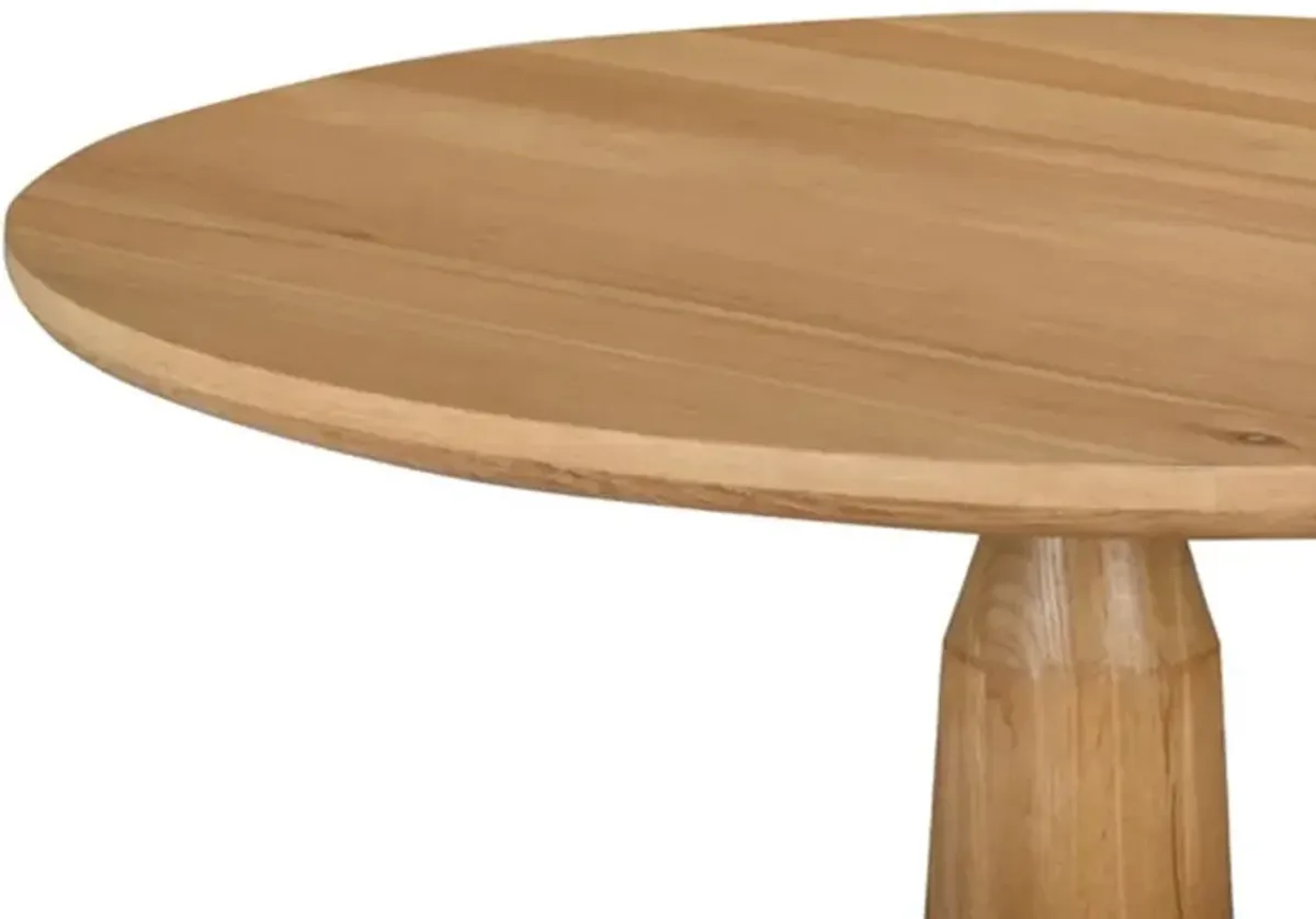 Rowel Rustic Lodge Brown Oak Wood Round Dining Counter Table - 36"W