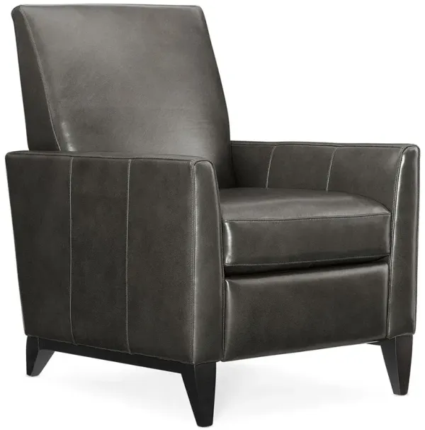 Alexis Modern Black Leather Upholstered Recliner Living Chair