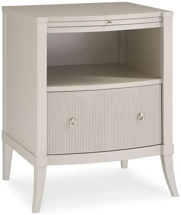 Danica Modern Matte Cream Birch Wood 1 Drawer Nightstand