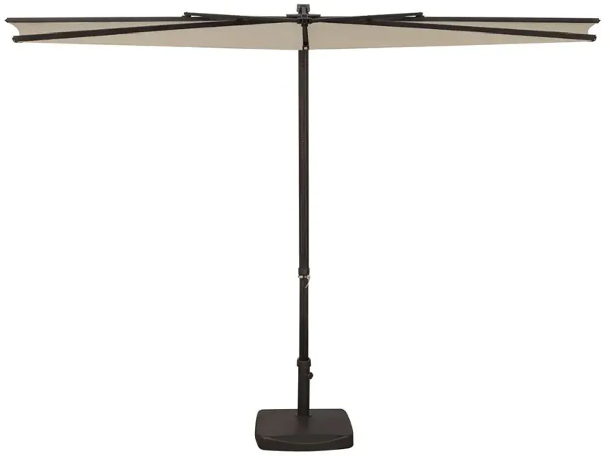 Alison Modern Classic Beige Polyester Aluminum Outdoor Half Umbrella