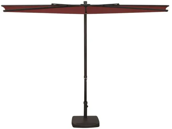 Alison Modern Classic Red Polyester Aluminum Outdoor Half Umbrella