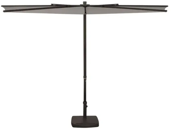 Alison Modern Classic Brown Polyester Aluminum Outdoor Half Umbrella