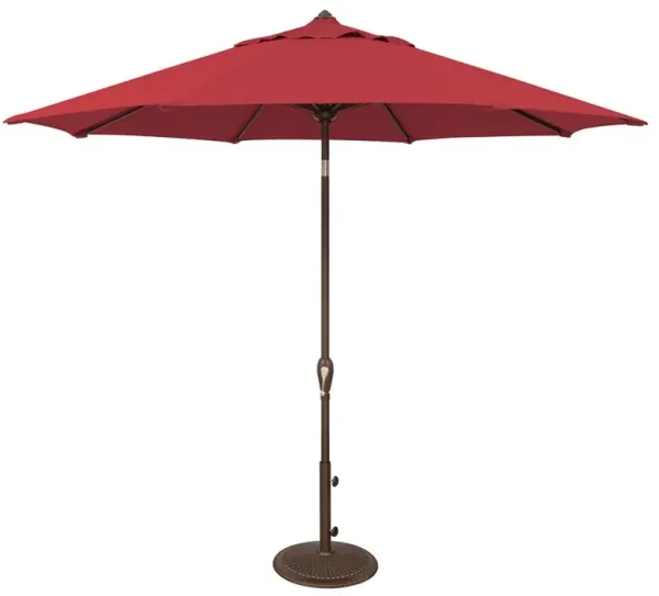 Emma Modern Classic Red Sunbrella Aluminum Outdoor Umbrella