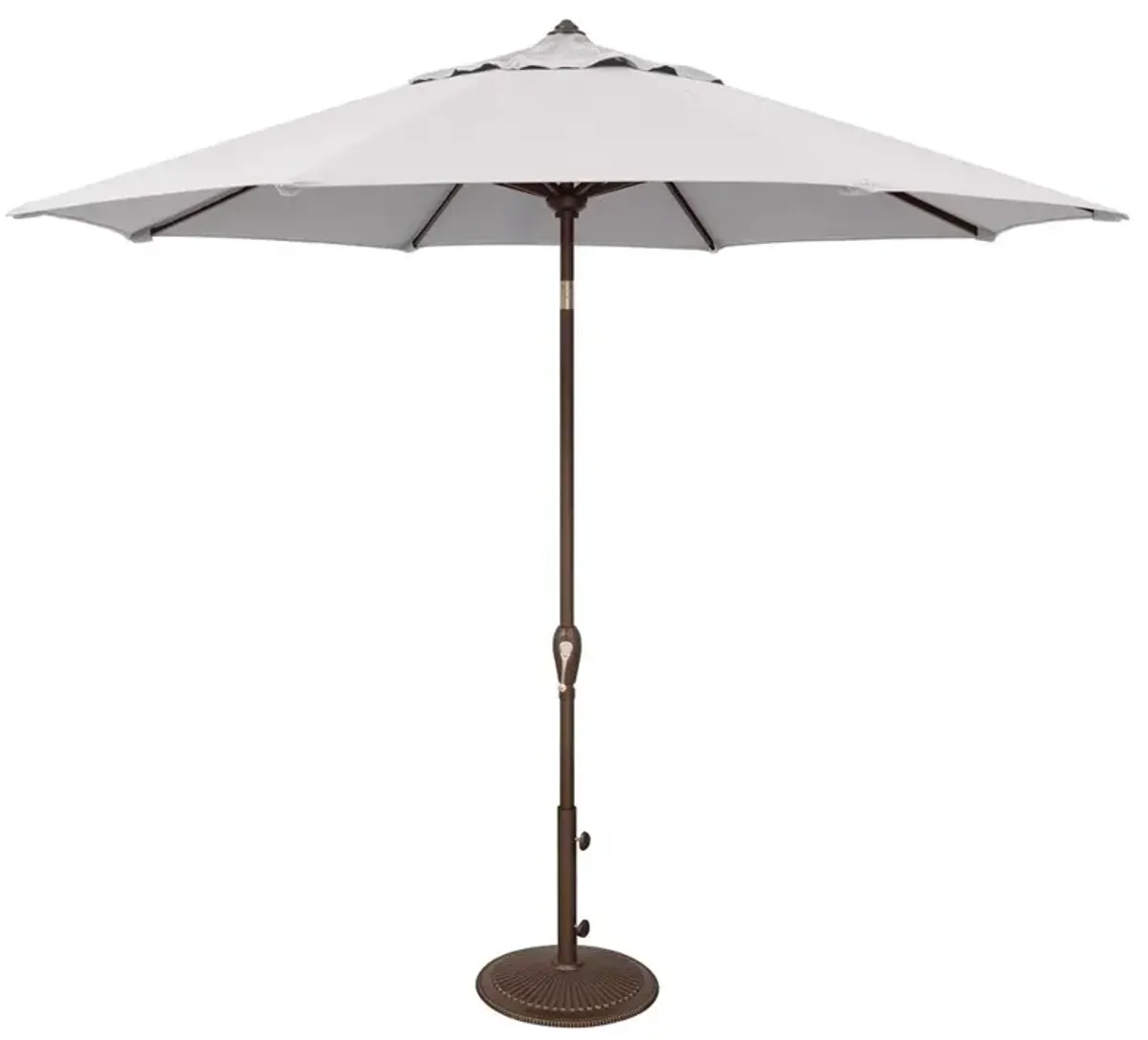 Emma Modern Classic White Sunbrella Aluminum Outdoor Umbrella