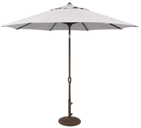 Emma Modern Classic White Sunbrella Aluminum Outdoor Umbrella