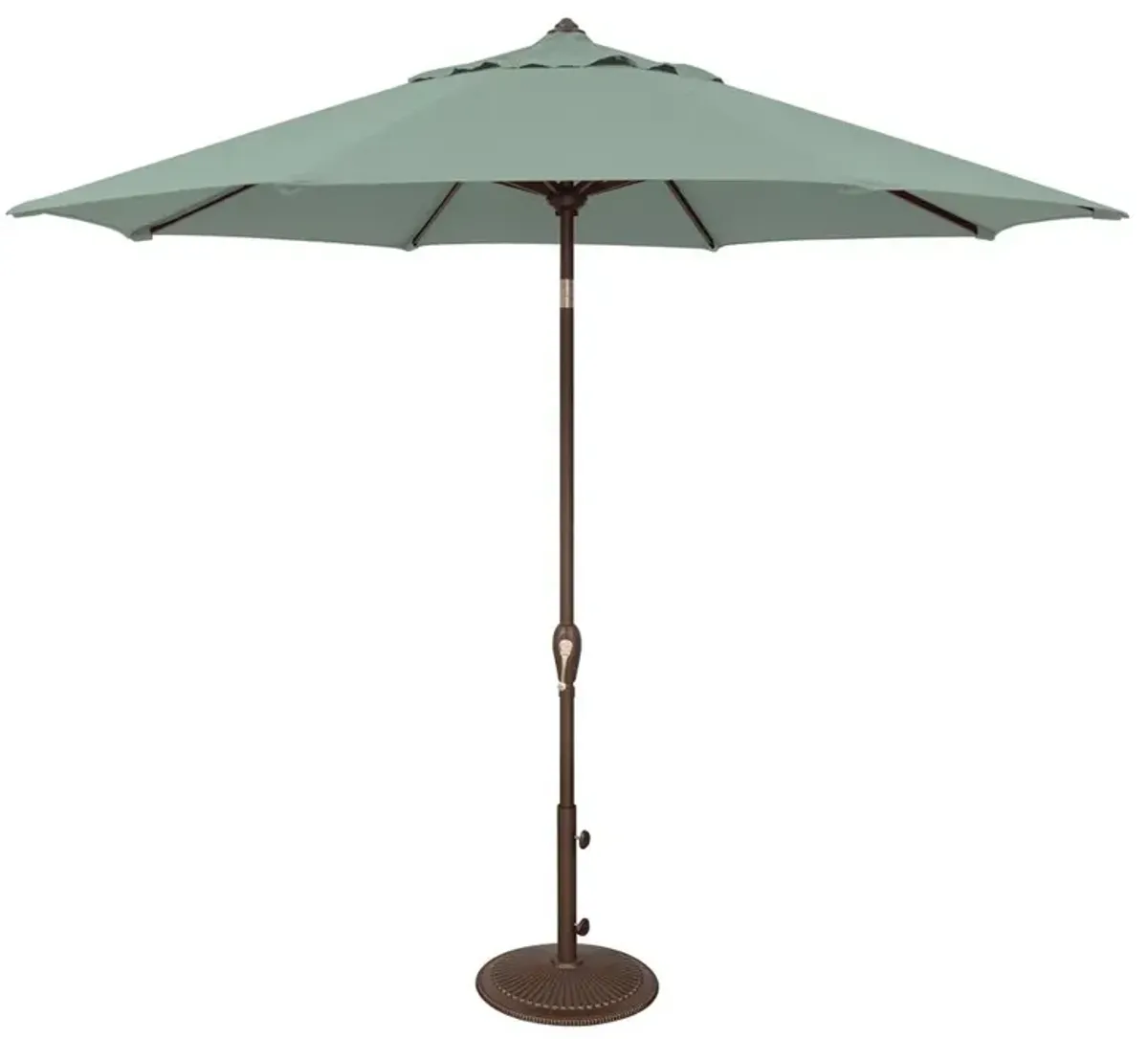 Emma Modern Classic Green Sunbrella Aluminum Outdoor Umbrella