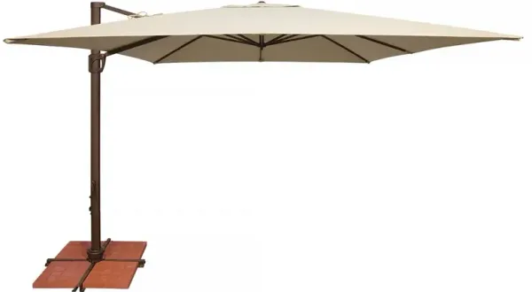 Isabella Modern Classic Beige Sunbrella Aluminum Cantilever Square Umbrella