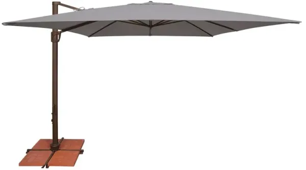 Isabella Modern Classic Silver Sunbrella Aluminum Cantilever Square Umbrella