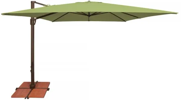 Isabella Modern Classic Moss Green Sunbrella Aluminum Cantilever Square Umbrella
