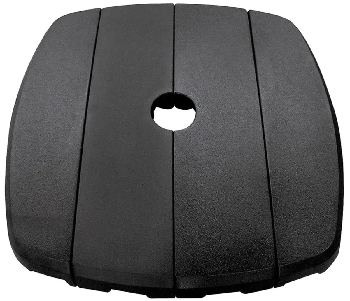 Ava Modern Classic Black Resin Outdoor Umbrella Base